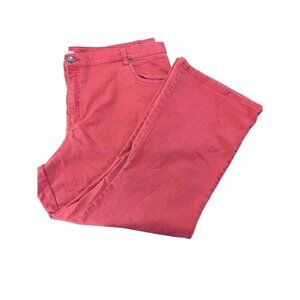 Woman Within Jeans Womens 24WP 46x27 Natural Fit Burnt‎ Orange Boho Hippie Mom